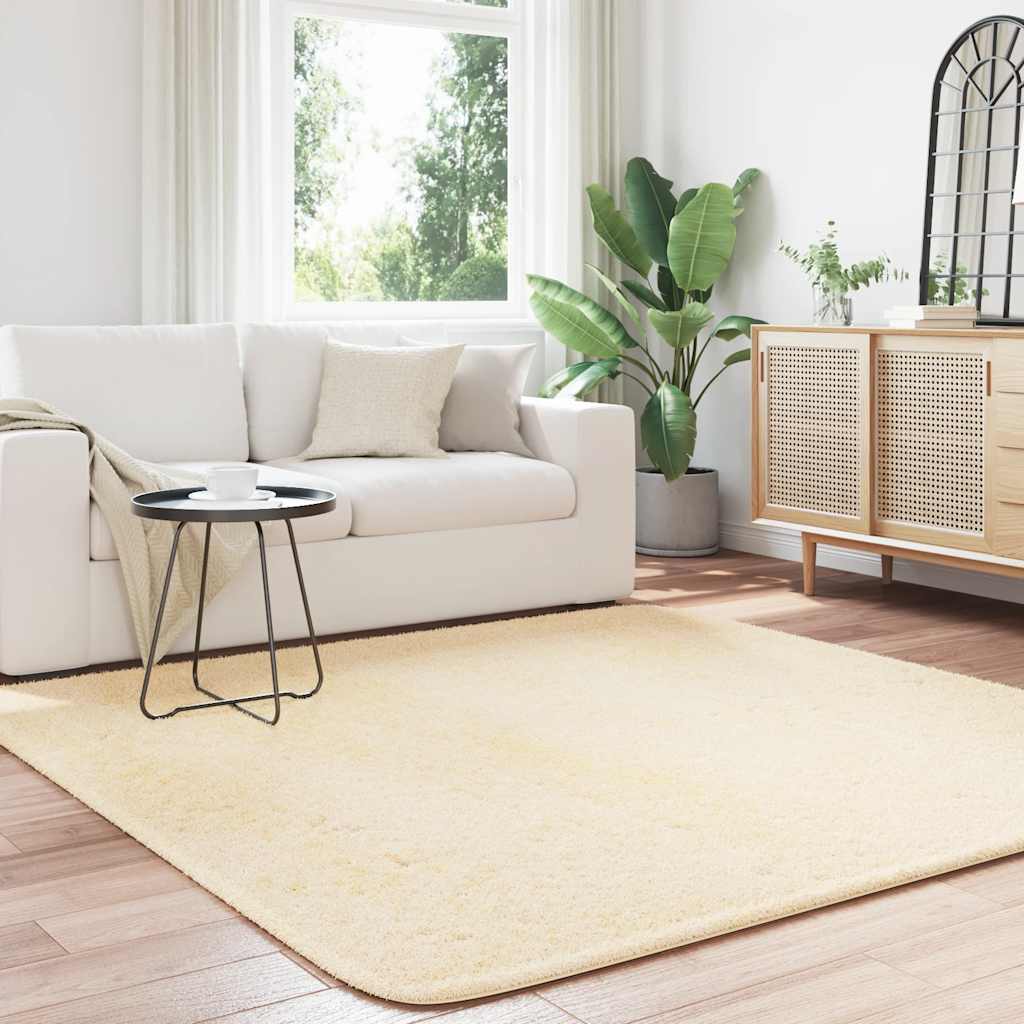 vidaXL Shaggy Rug High Pile NAVARRA Cream 200x200 cm Polyester 3