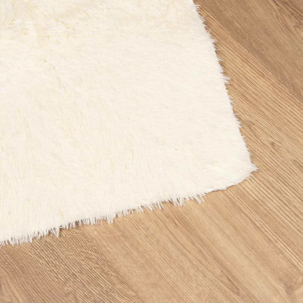 vidaXL Shaggy Rug High Pile NAVARRA Cream 200x200 cm Polyester 4