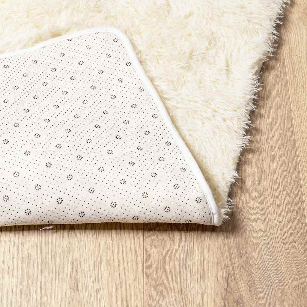 vidaXL Shaggy Rug High Pile NAVARRA Cream 200x200 cm Polyester 6