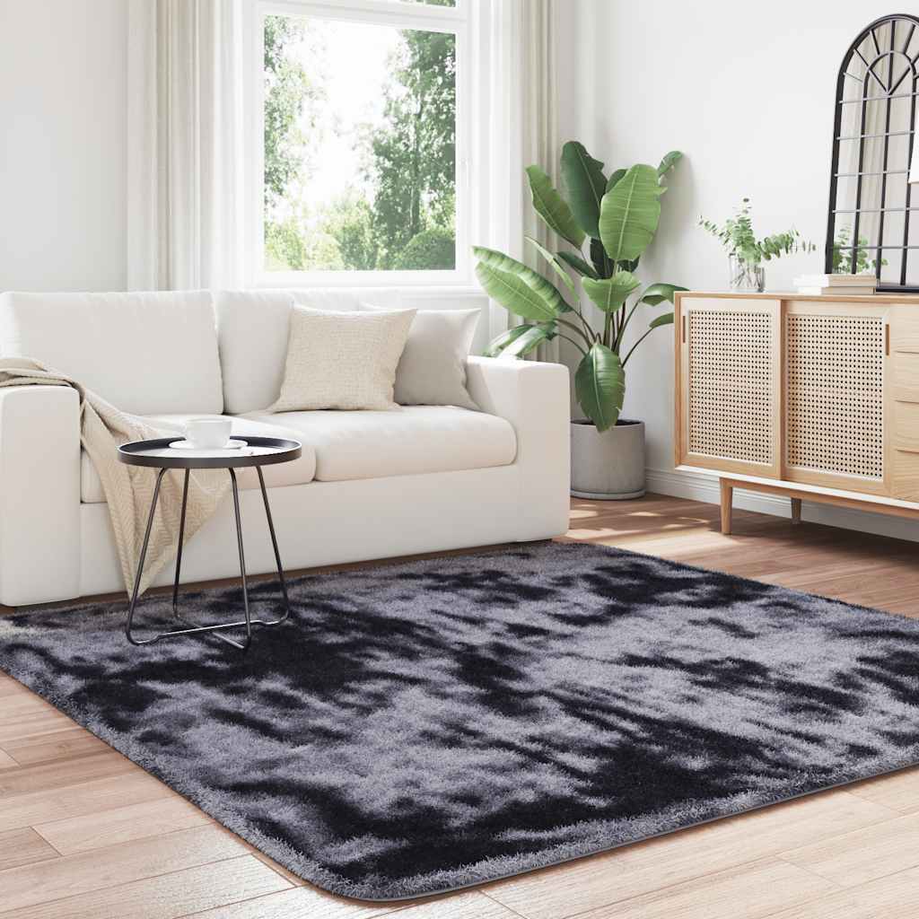 vidaXL Shaggy Rug High Pile NAVARRA Dark Grey 200x200 cm Polyester 3