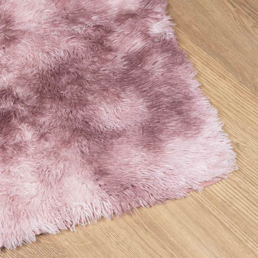 vidaXL Shaggy Rug High Pile NAVARRA Dusty Pink 200x200 cm Polyester 4