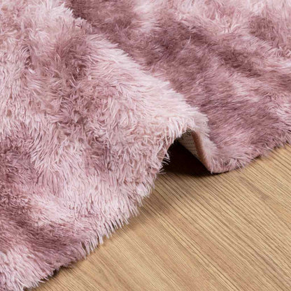 vidaXL Shaggy Rug High Pile NAVARRA Dusty Pink 200x200 cm Polyester 5