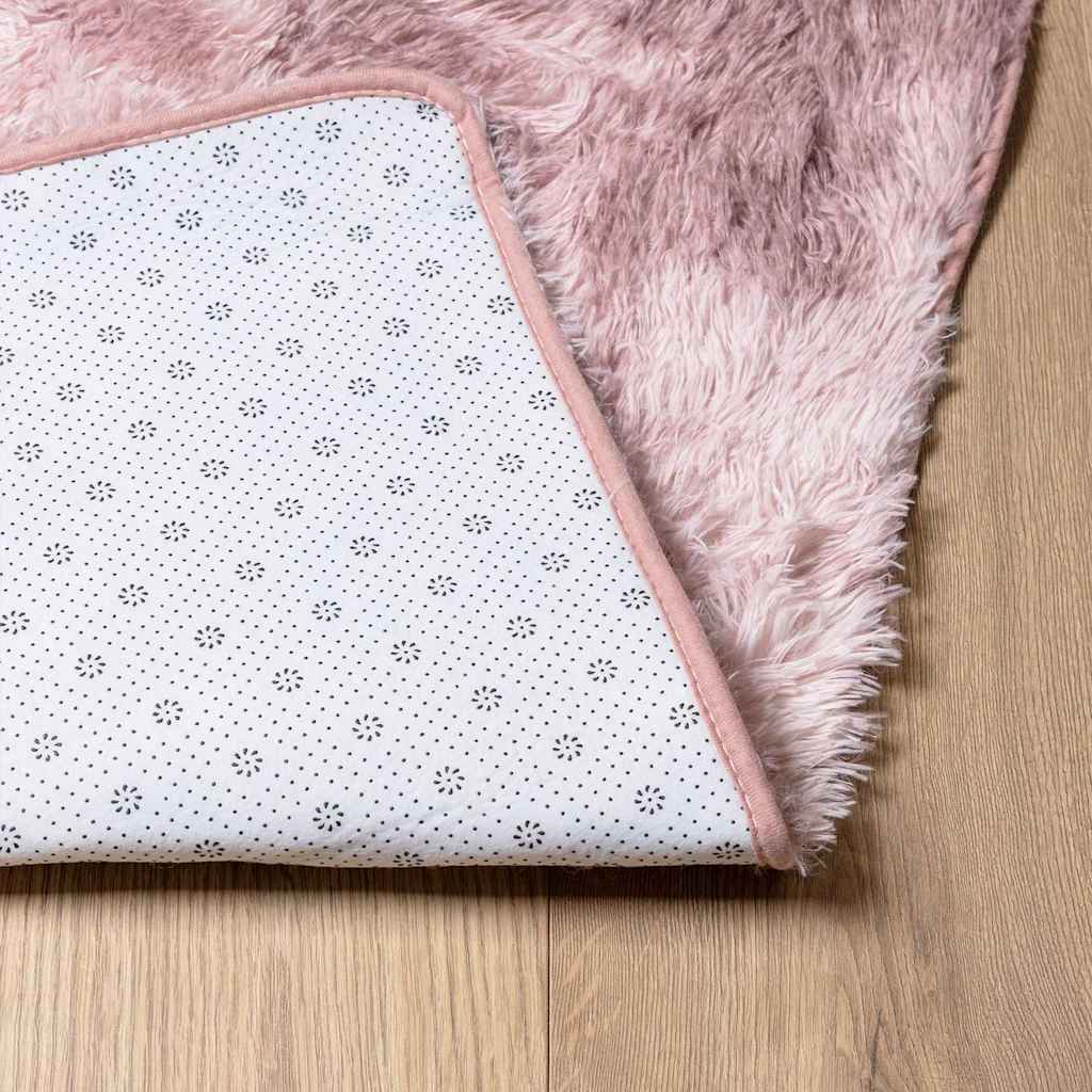 vidaXL Shaggy Rug High Pile NAVARRA Dusty Pink 200x200 cm Polyester 6