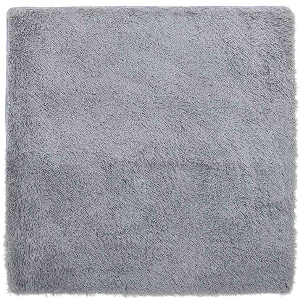 vidaXL Shaggy Rug High Pile NAVARRA Light Grey 200x200 cm Polyester 2