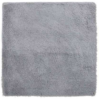 vidaXL Shaggy Rug High Pile NAVARRA Light Grey 200x200 cm Polyester 2