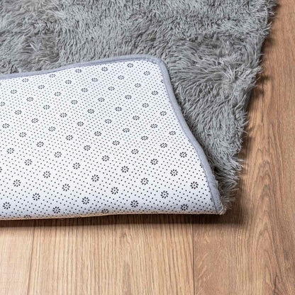 vidaXL Shaggy Rug High Pile NAVARRA Light Grey 200x200 cm Polyester 6