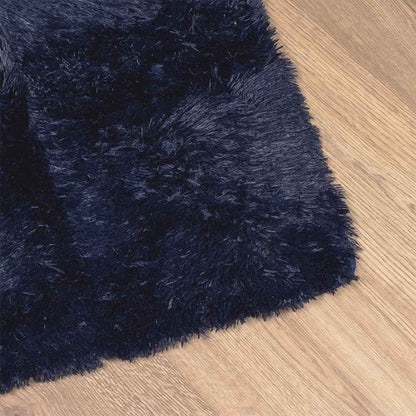 vidaXL Shaggy Rug High Pile NAVARRA Navy 200x200 cm Polyester 4