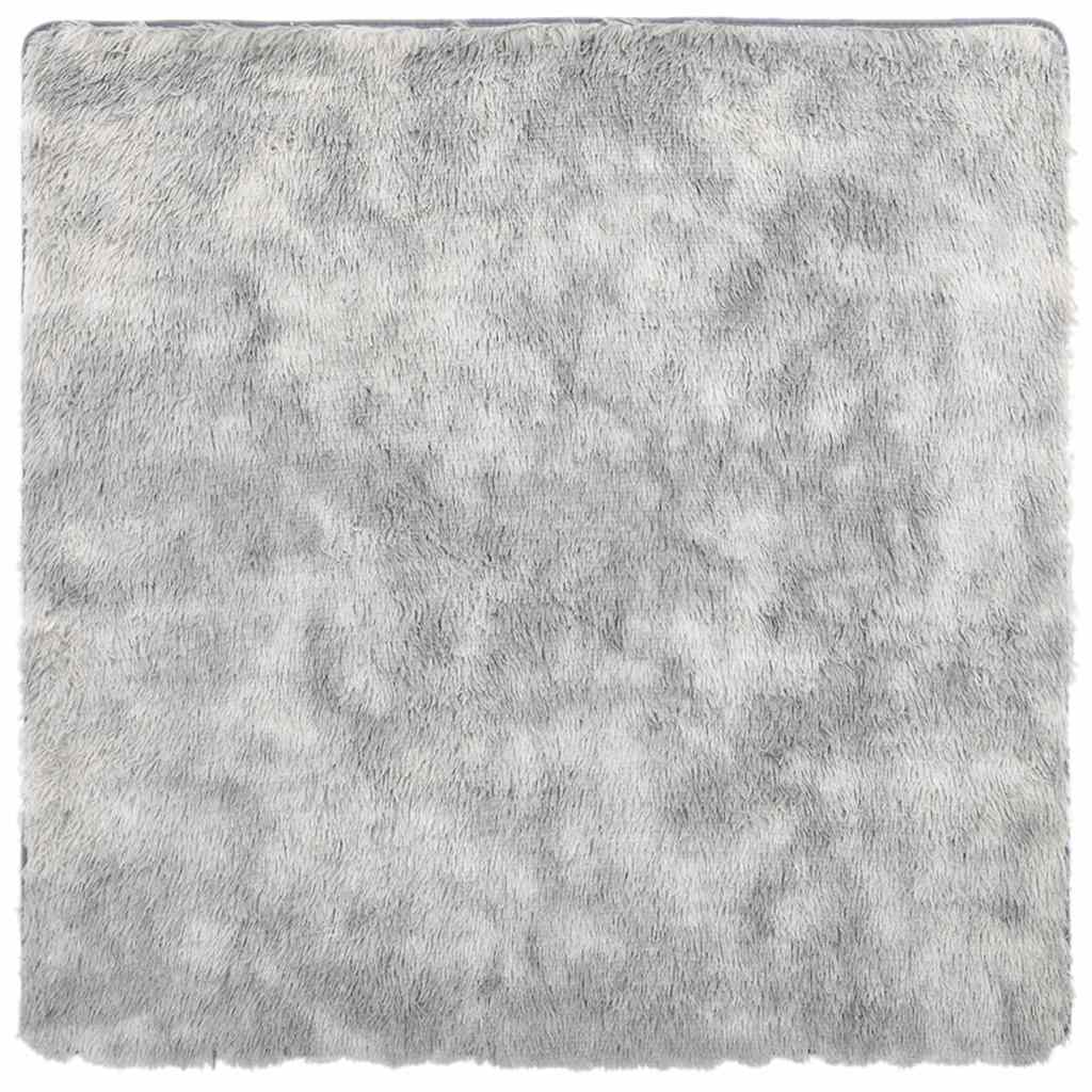 vidaXL Shaggy Rug High Pile NAVARRA Silver Grey 200x200 cm Polyester 2