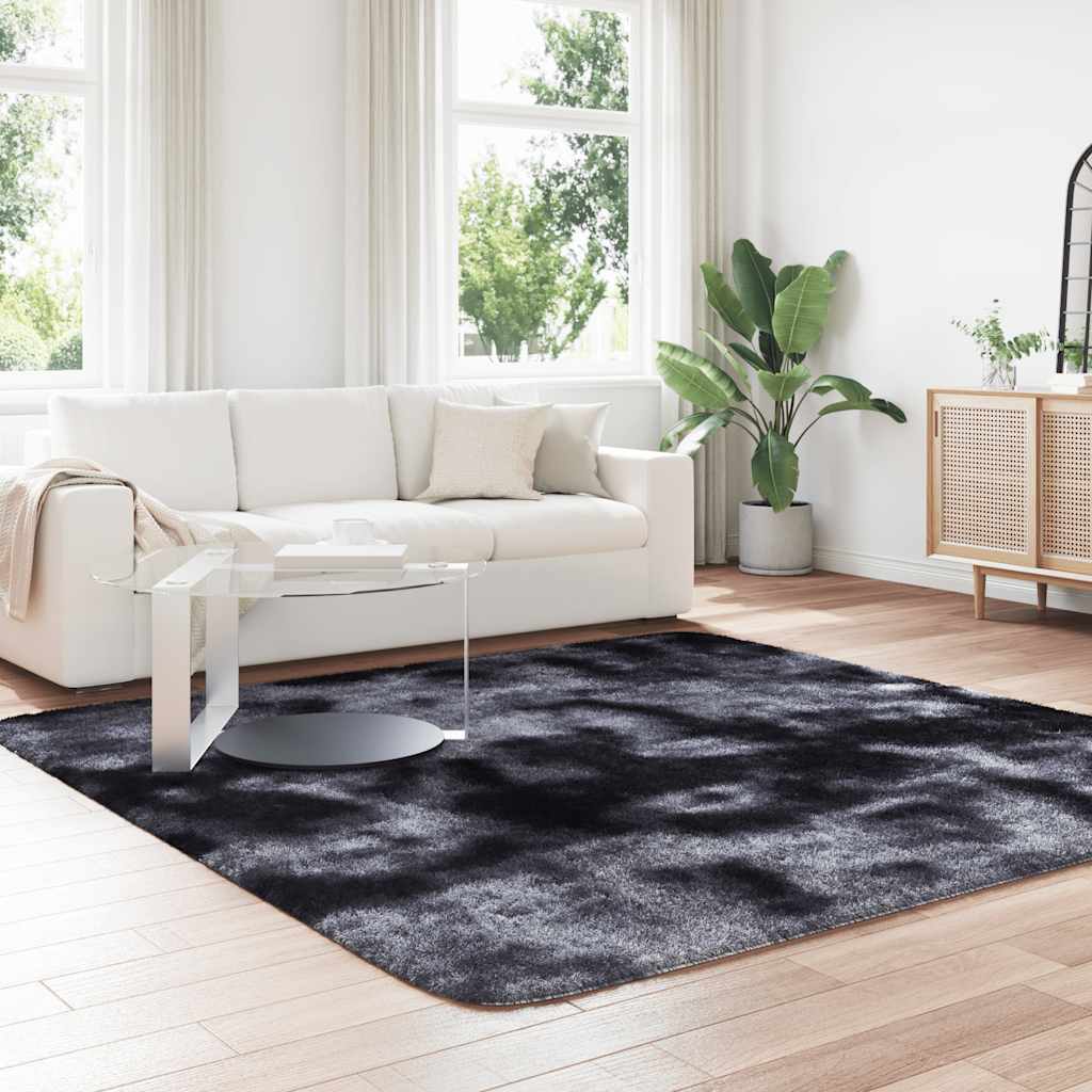 vidaXL Shaggy Rug High Pile NAVARRA Dark Grey 240x240 cm Polyester 3