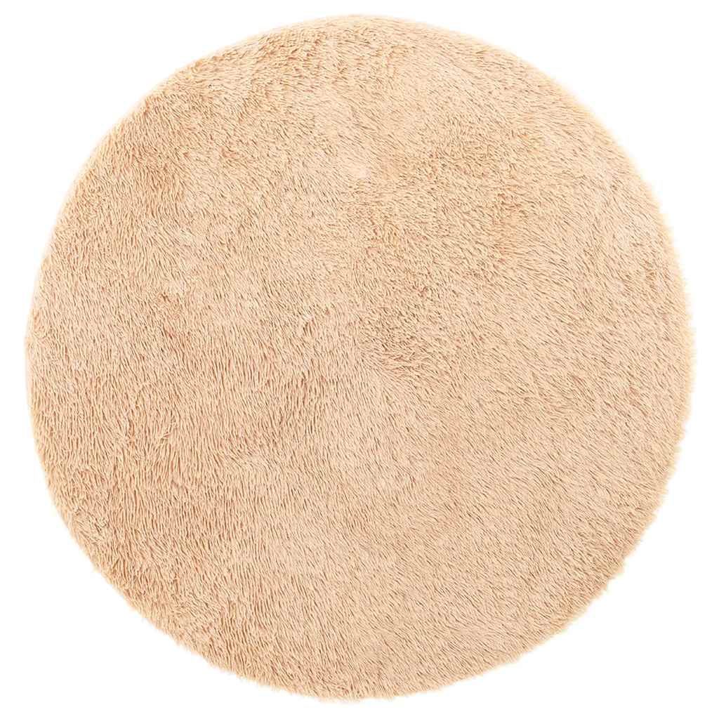 vidaXL Shaggy Rug High Pile NAVARRA Beige 200x200 cm Polyester 2