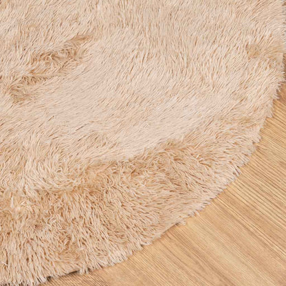 vidaXL Shaggy Rug High Pile NAVARRA Beige 200x200 cm Polyester 4