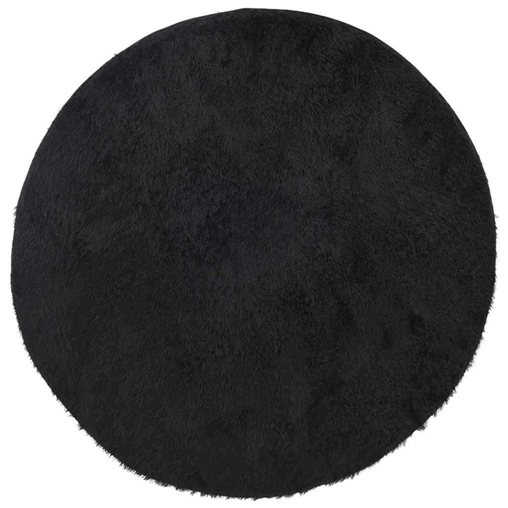 vidaXL Shaggy Rug High Pile NAVARRA Black 200x200 cm Polyester 2