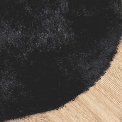 vidaXL Shaggy Rug High Pile NAVARRA Black 200x200 cm Polyester 4