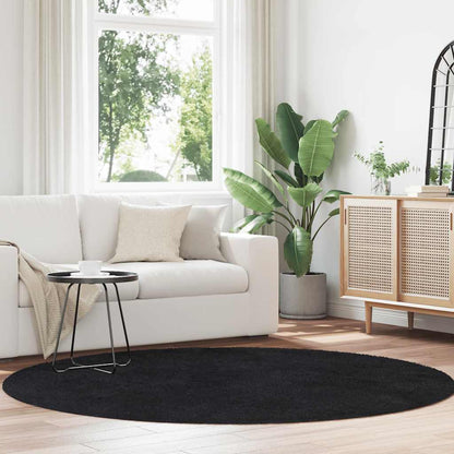 vidaXL Shaggy Rug High Pile NAVARRA Black 200x200 cm Polyester 1