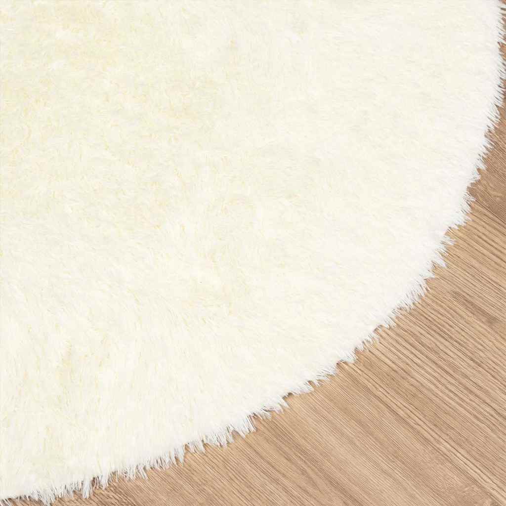 vidaXL Shaggy Rug High Pile NAVARRA Cream 200x200 cm Polyester 4