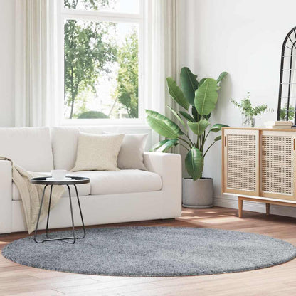 vidaXL Shaggy Rug High Pile NAVARRA Light Grey 200x200 cm Polyester 1
