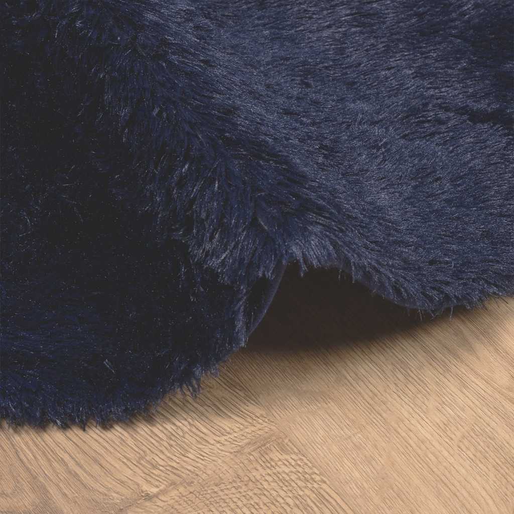 vidaXL Shaggy Rug High Pile NAVARRA Navy 200x200 cm Polyester 5