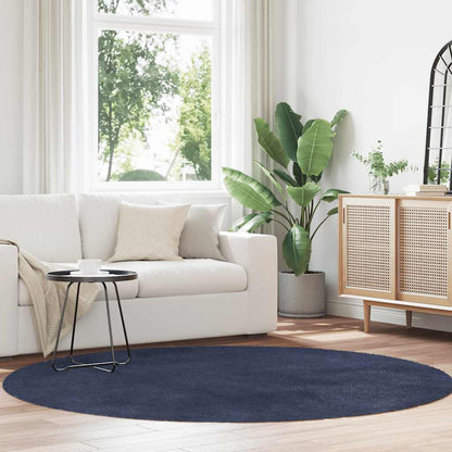 vidaXL Shaggy Rug High Pile NAVARRA Navy 200x200 cm Polyester 1
