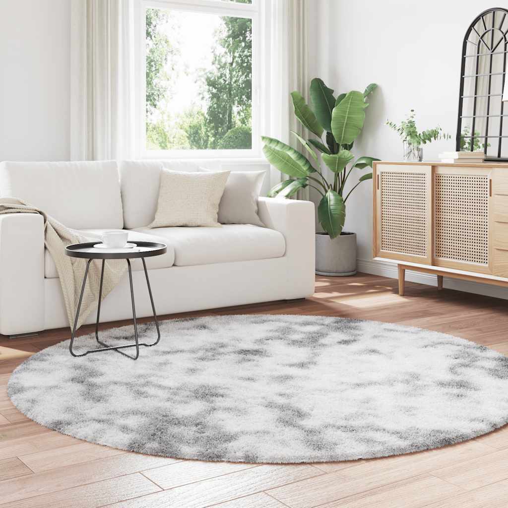 vidaXL Shaggy Rug High Pile NAVARRA Silver Grey 200x200 cm Polyester 3