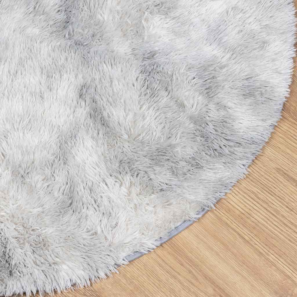 vidaXL Shaggy Rug High Pile NAVARRA Silver Grey 200x200 cm Polyester 4