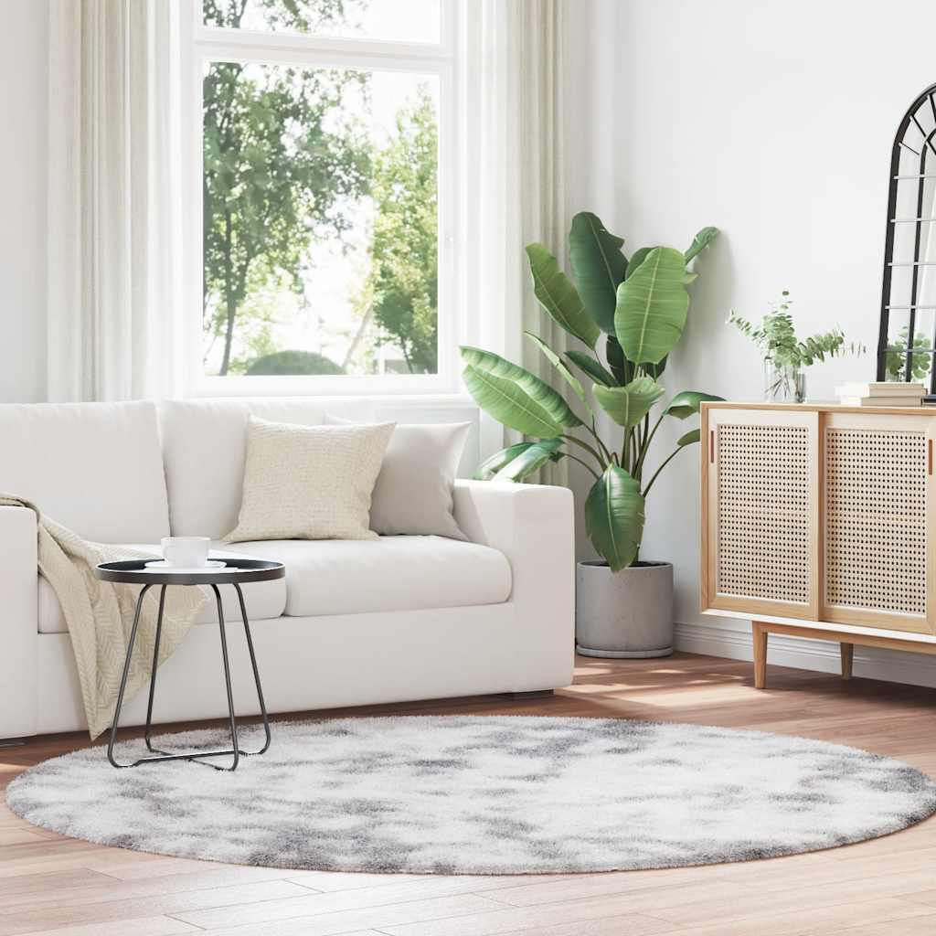 vidaXL Shaggy Rug High Pile NAVARRA Silver Grey 200x200 cm Polyester 1