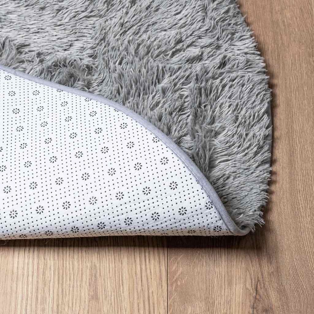 vidaXL Shaggy Rug High Pile NAVARRA Light Grey 300x200 cm Polyester 6