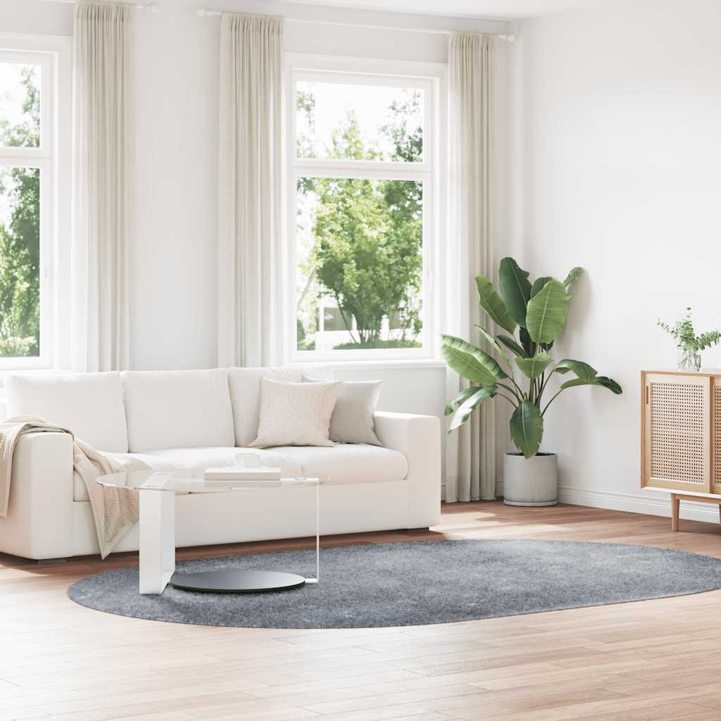 vidaXL Shaggy Rug High Pile NAVARRA Light Grey 300x200 cm Polyester 1