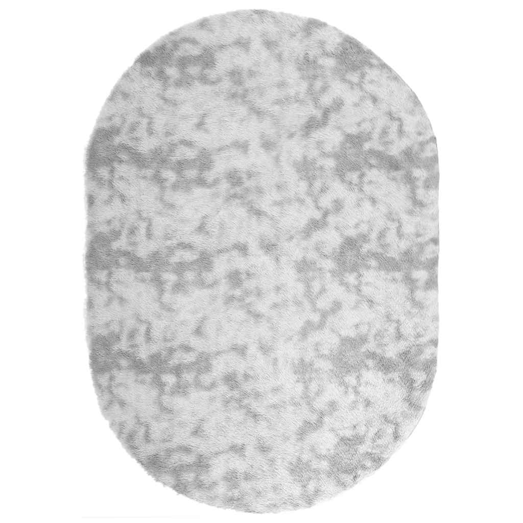 vidaXL Shaggy Rug High Pile NAVARRA Silver Grey 300x200 cm Polyester 2