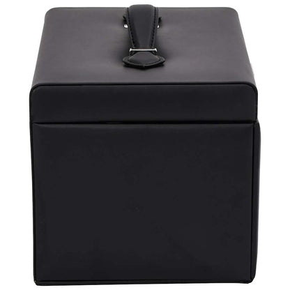 vidaXL Jewellery Box 3-Layer with Mirror Lockable Black 26x18x17.5 cm 6