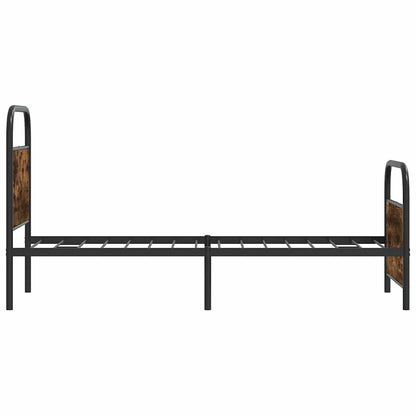 vidaXL Bed Frame Without Mattress 80x200 cm Smoked Oak Engineered Wood 6