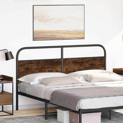 vidaXL Replace Headboard Steel and Engineered Wood Smoked Oak