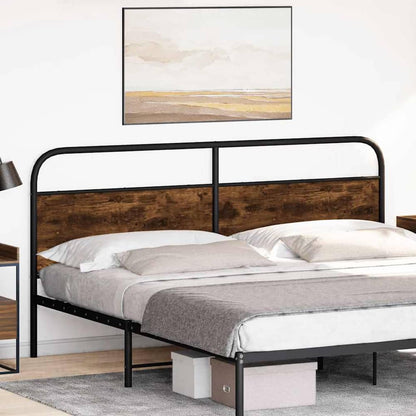 Replace Headboard Steel and Engineered Wood Smoked Oak 190 cm