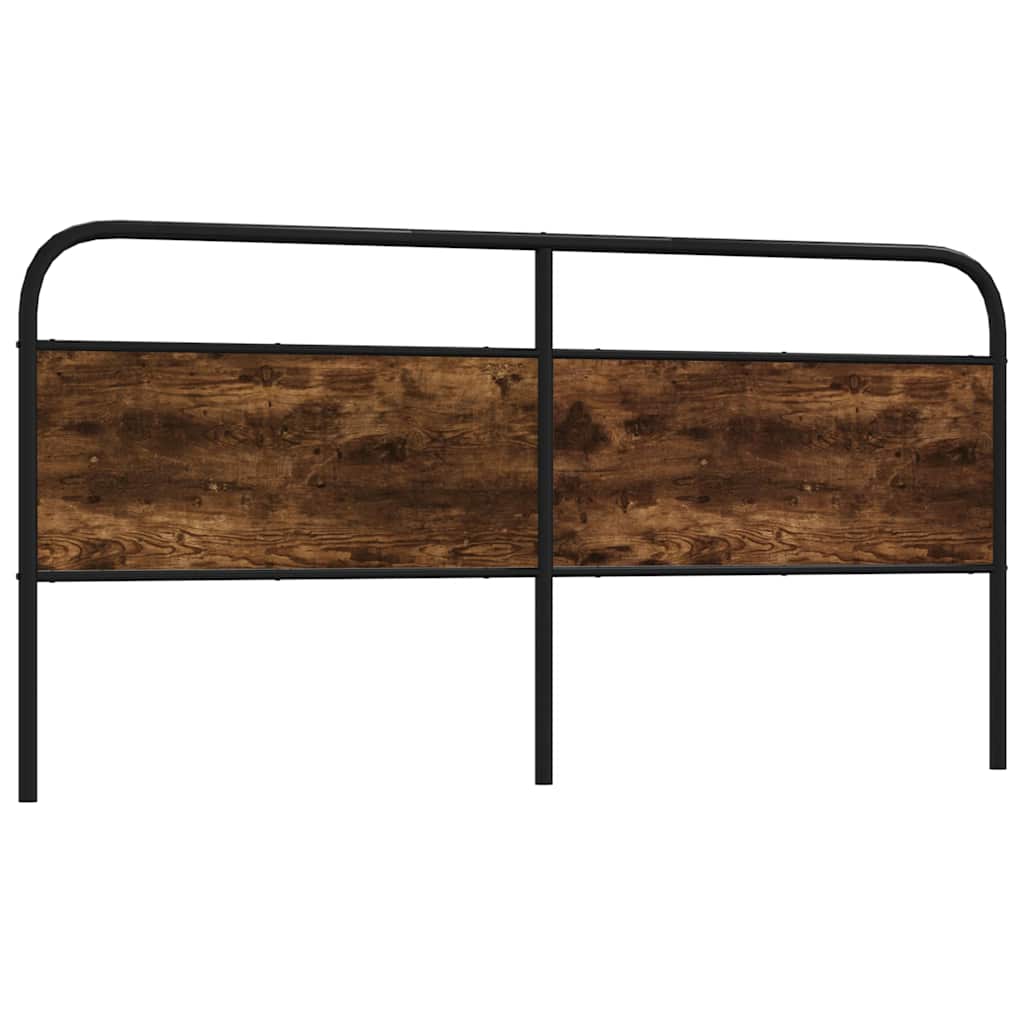 vidaXL Replace Headboard Smoked Oak 200 cm Steel and Engineered Wood 1
