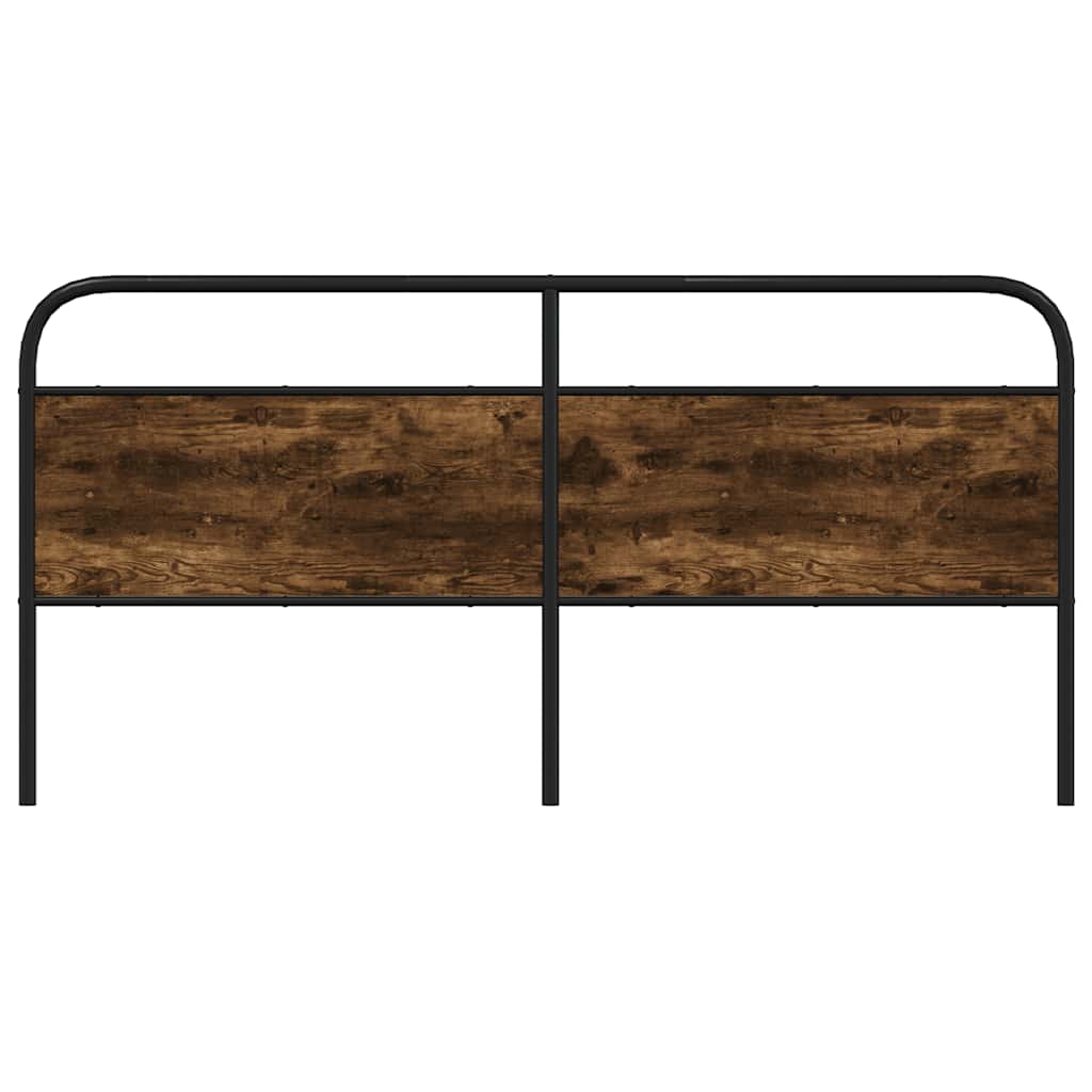 vidaXL Replace Headboard Smoked Oak 200 cm Steel and Engineered Wood 3