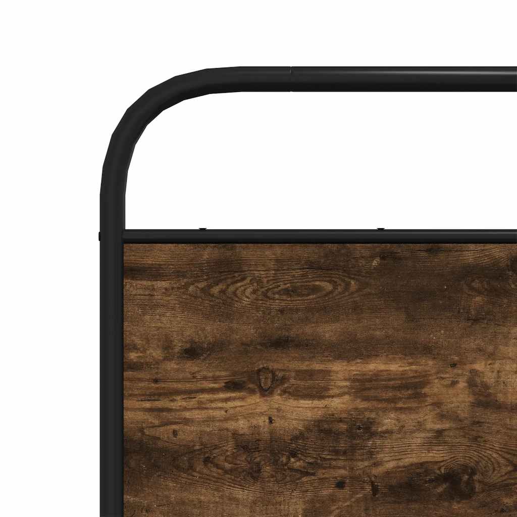 vidaXL Replace Headboard Smoked Oak 200 cm Steel and Engineered Wood 6