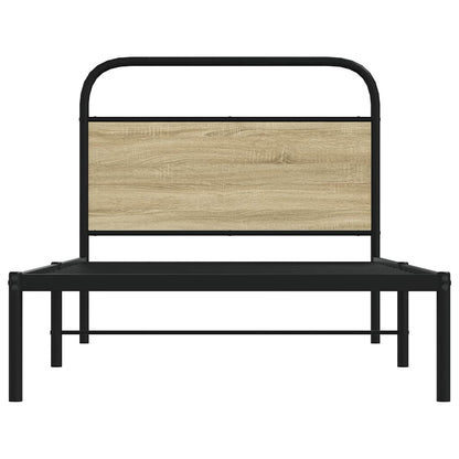 vidaXL Bed Frame Without Mattress 100x190 cm Sonoma Oak Engineered Wood 4