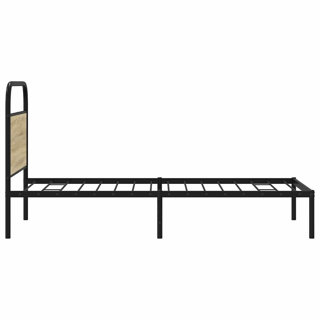 vidaXL Bed Frame Without Mattress 100x190 cm Sonoma Oak Engineered Wood 6