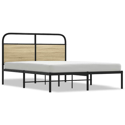 vidaXL Bed Frame Without Mattress 120x190 cm Small Double Sonoma Oak Engineered Wood 2