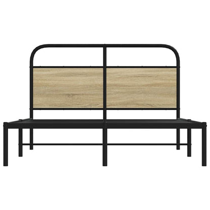 vidaXL Bed Frame Without Mattress 120x190 cm Small Double Sonoma Oak Engineered Wood 4