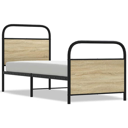 vidaXL Bed Frame Without Mattress 80x200 cm Sonoma Oak Engineered Wood 2