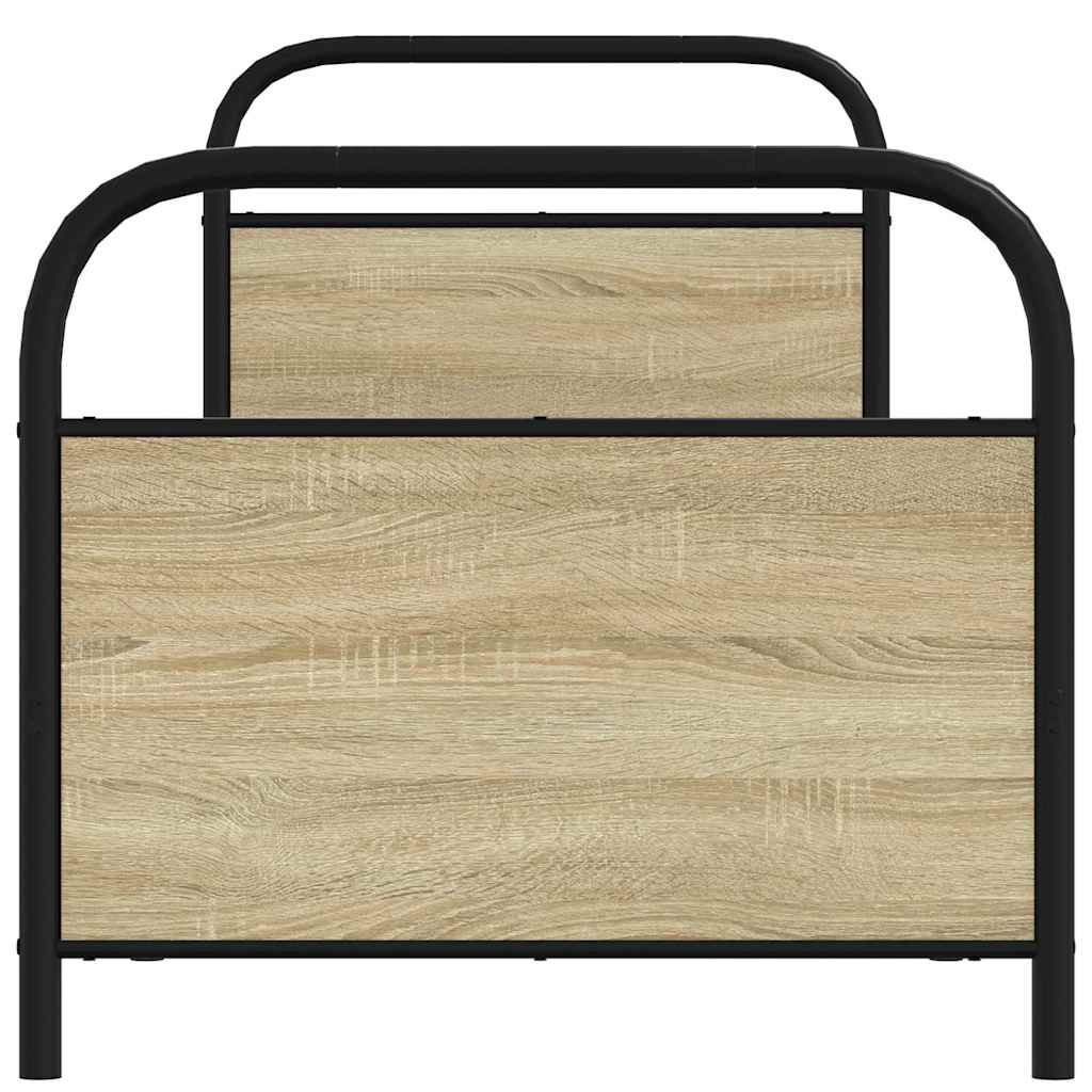 vidaXL Bed Frame Without Mattress 80x200 cm Sonoma Oak Engineered Wood 4