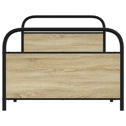 vidaXL Bed Frame Without Mattress 100x200 cm Sonoma Oak Engineered Wood 4