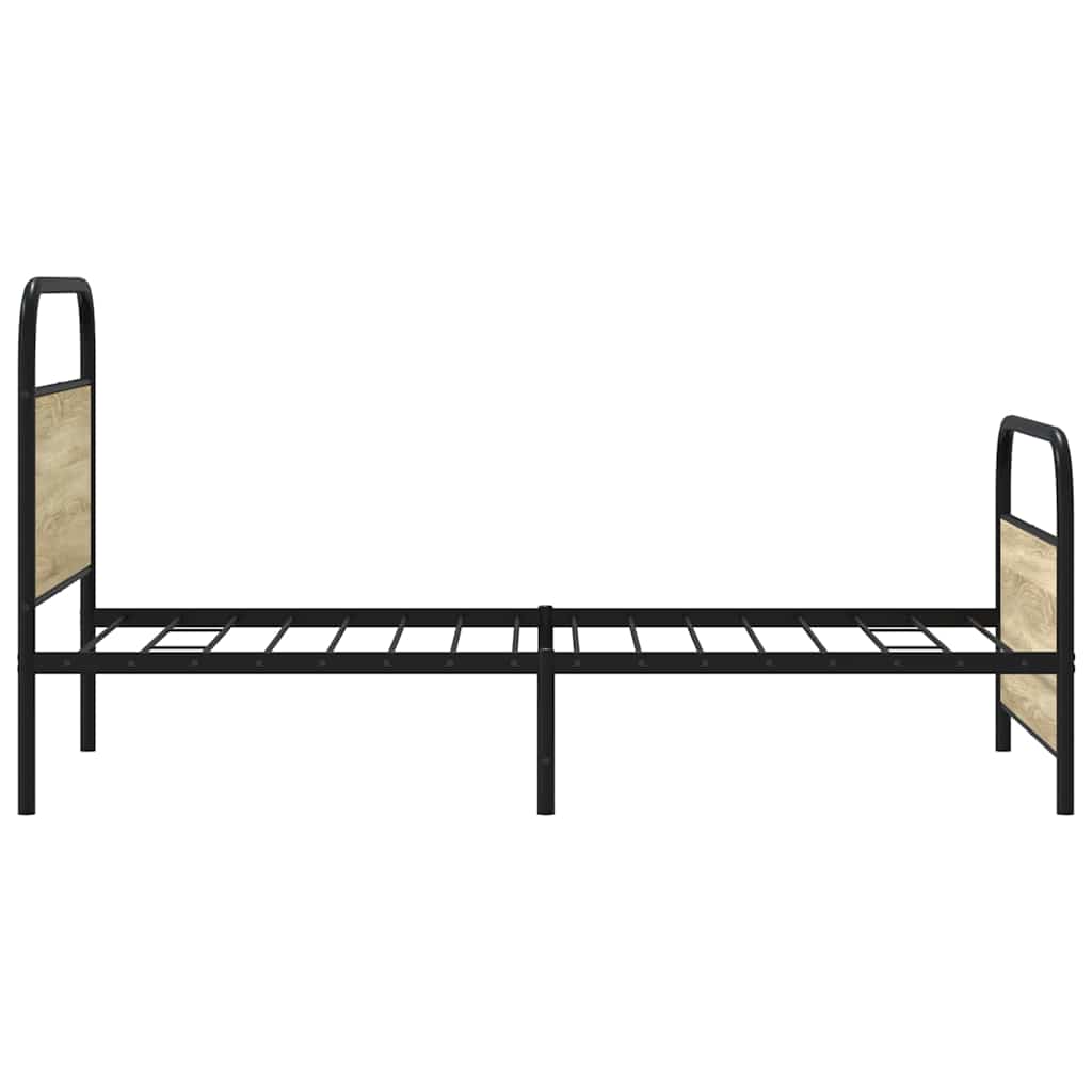 vidaXL Bed Frame Without Mattress 100x200 cm Sonoma Oak Engineered Wood 6