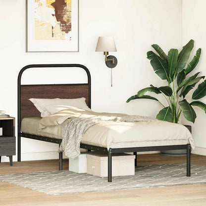 vidaXL Bed Frame Without Mattress 80x200 cm Brown Oak Engineered Wood 4
