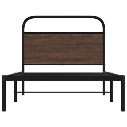 vidaXL Bed Frame Without Mattress 100x190 cm Brown Oak Engineered Wood 5