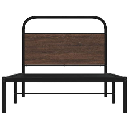 vidaXL Bed Frame Without Mattress 100x200 cm Brown Oak Engineered Wood 5