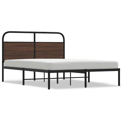 vidaXL Bed Frame Without Mattress 120x190 cm Small Double Brown Oak Engineered Wood 2