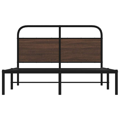 vidaXL Bed Frame Without Mattress 120x190 cm Small Double Brown Oak Engineered Wood 5