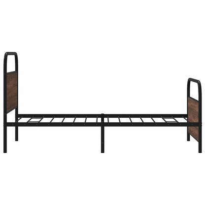vidaXL Bed Frame Without Mattress 90x190 cm Single Brown Oak Engineered Wood 6