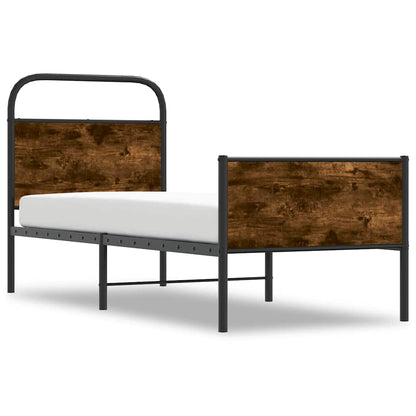 vidaXL Bed Frame without Mattress 75x190 cm Sonoma Oak Engineered Wood 3